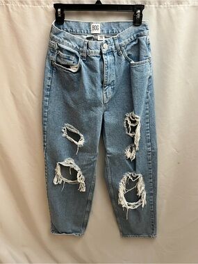 BDG Urban Outfitters High Rise Baggy Distressed Jeans Size 29 Light Wash